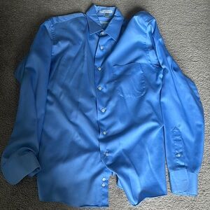 Men's Blue Silk Shirt